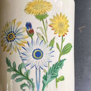 Vintage Ceramic Canisters with Wildflower Pattern- Made by Hyalyn - Set of Three circa 1970s/1980s