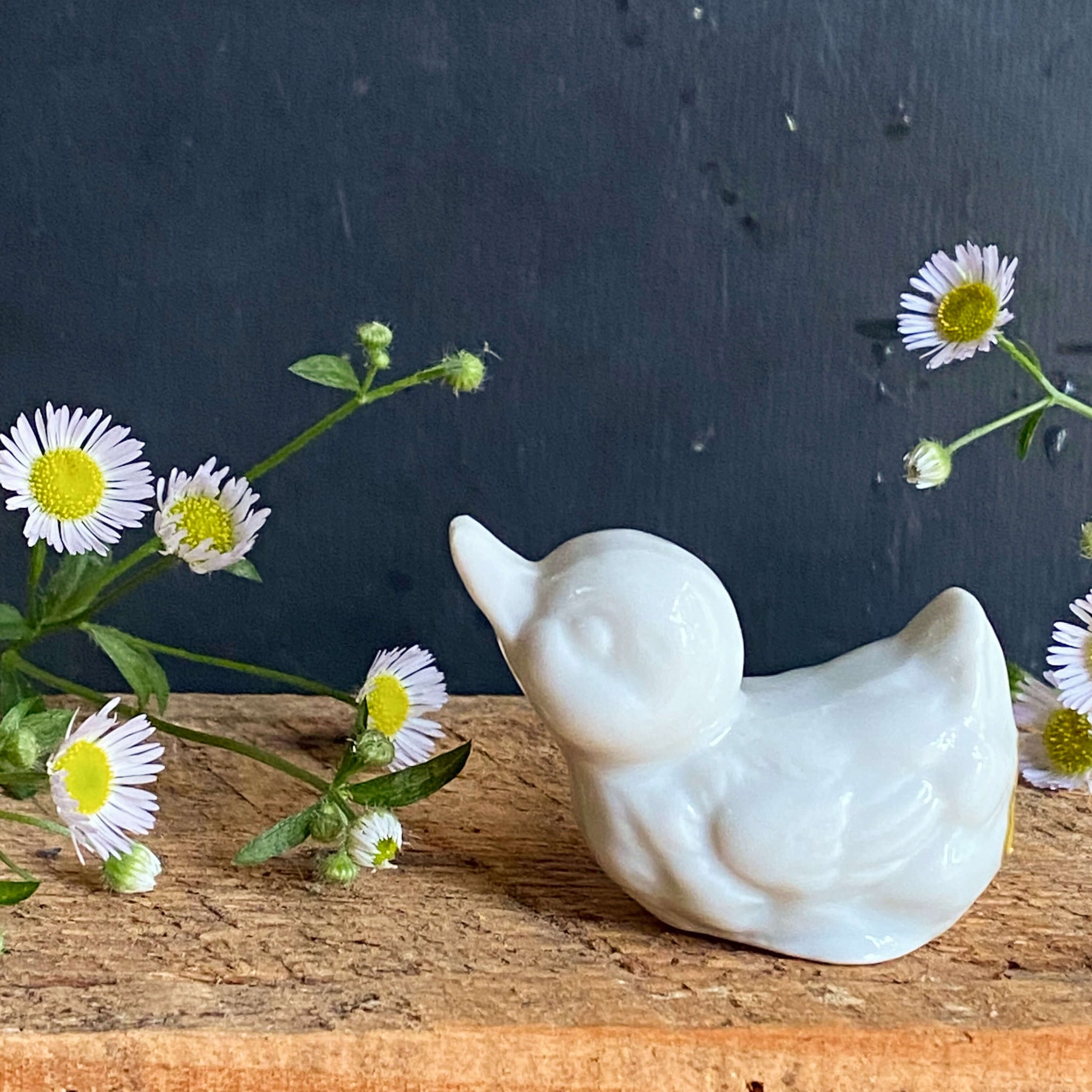 Vintage Miniature All White Duckling Figurine by Otagiri OMC Japan circa 1980s