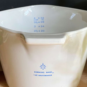 Vintage 1960s Corning Ware Cornflower 1 Quart Saucemaker circa 1963-1976