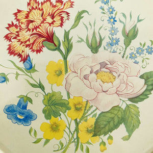 Vintage Daher Floral Tin Plates Made in Holland circa 1950s-1970s - Set of Two