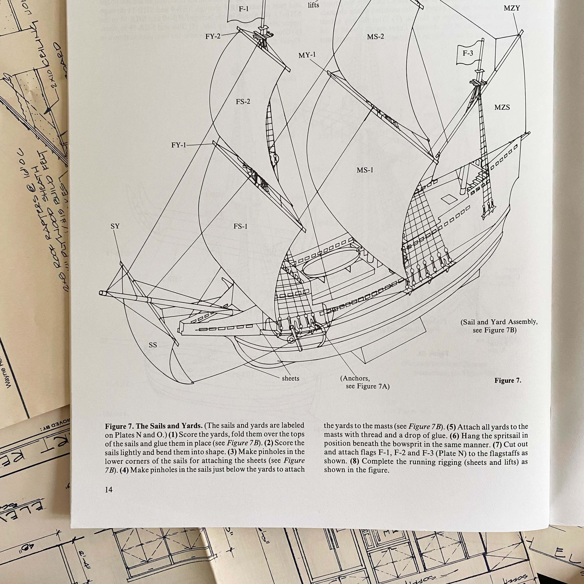 Vintage Dover Cut & Assemble Mayflower Paper Ship Replica circa 1988