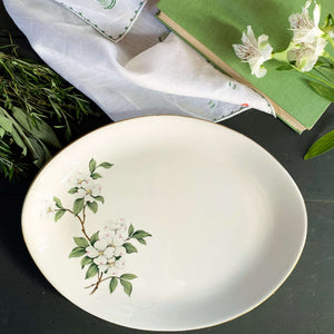 Vintage Midcentury Dogwood Platter