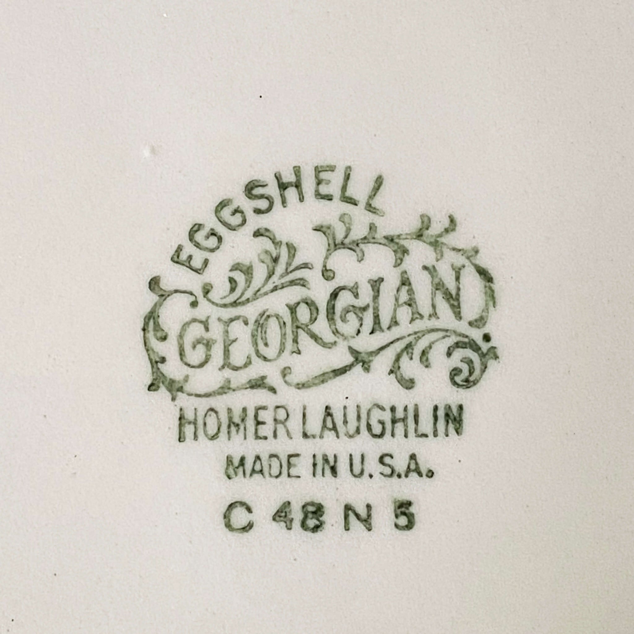 Vintage 1940s Homer Laughlin Georgian Eggshell Dinner Plates - Set of 10 circa 1948