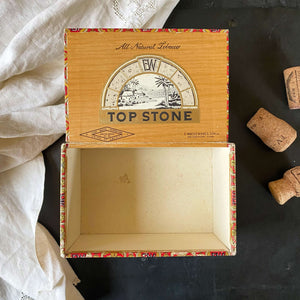 Vintage Top Stone Bouquet Cigar Box by E. Waegemans & Son circa 1920s-1950s