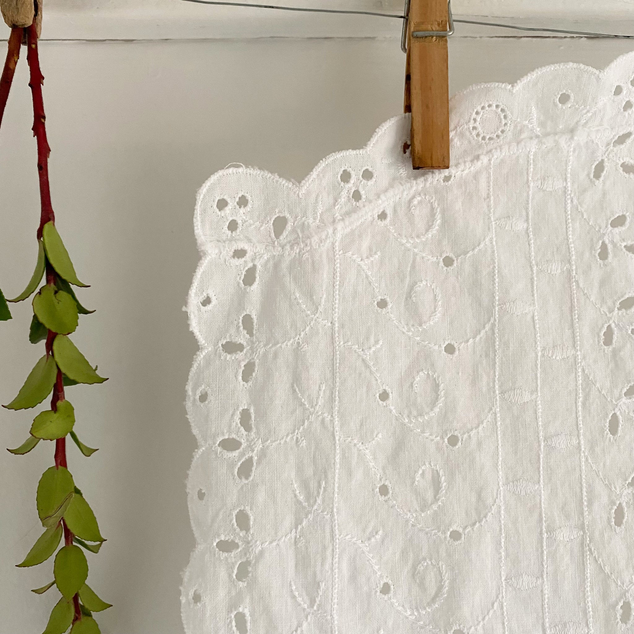 lace dresser scarves Vintage White Eyelet Scarf Table Runner Sized at 12x39 – In The Vintage Kitchen Shop Silk Midi Dresses | 1056 free for many years Size:Adult | 50|R