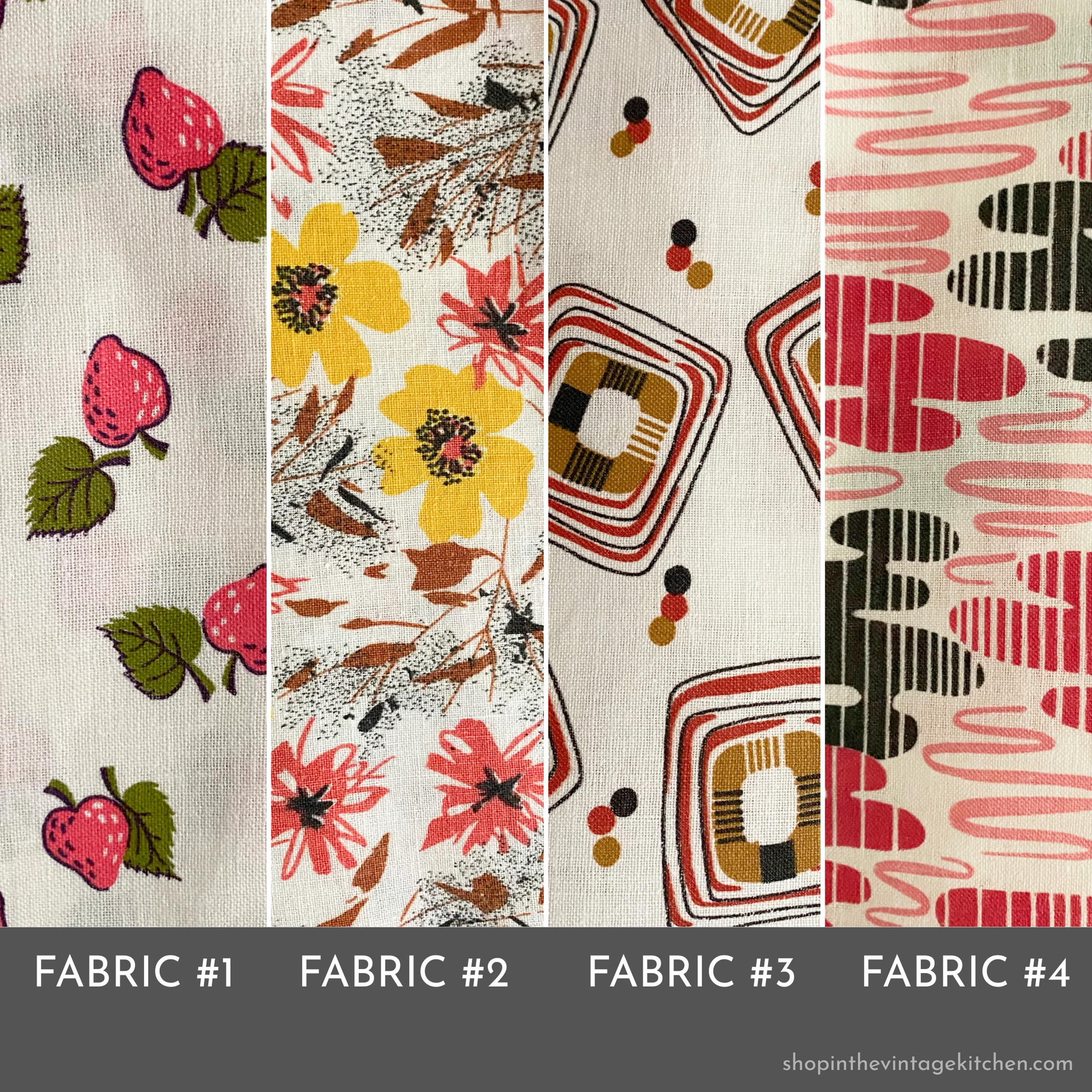 Vintage Feed And Flour Sack Fabrics circa 1930s-1940s - Pink Brown