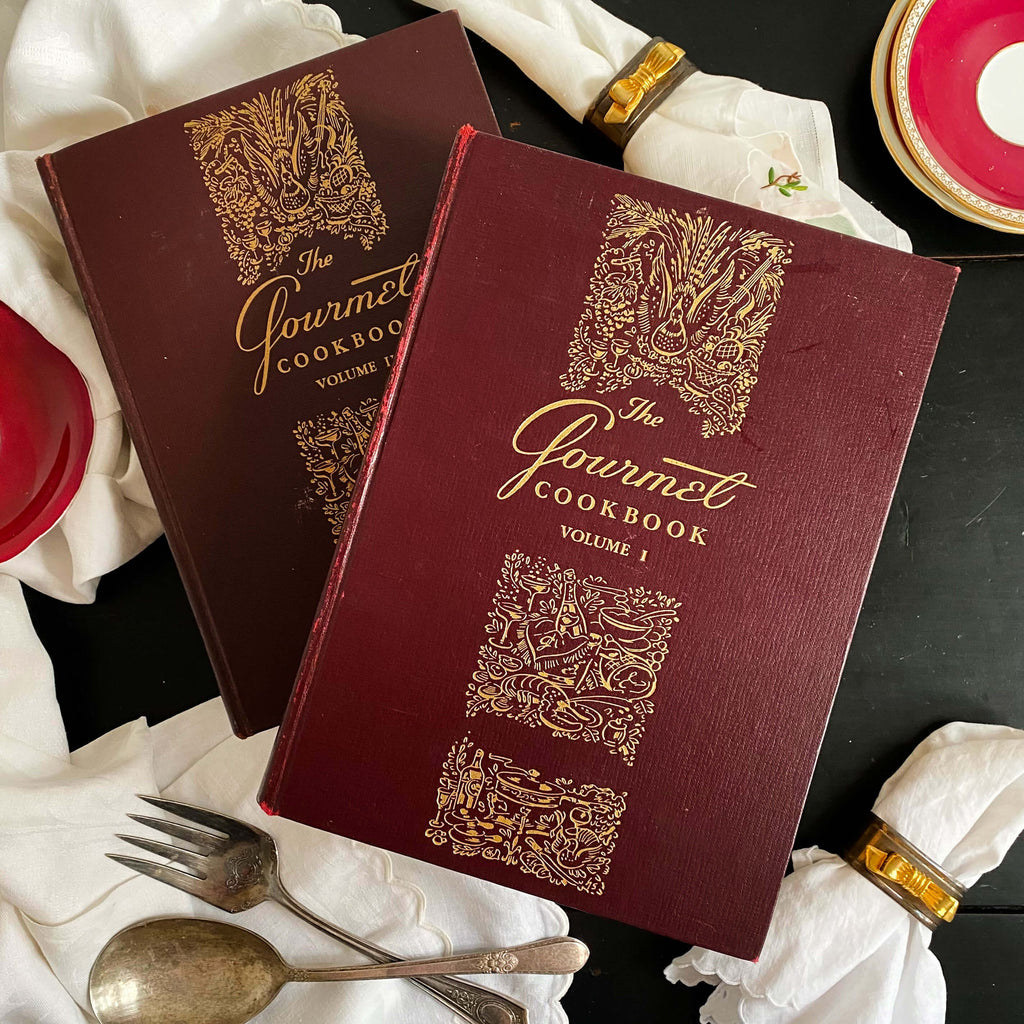 The Gourmet Cookbook Volume I & II circa 1958 and 1962 Editions