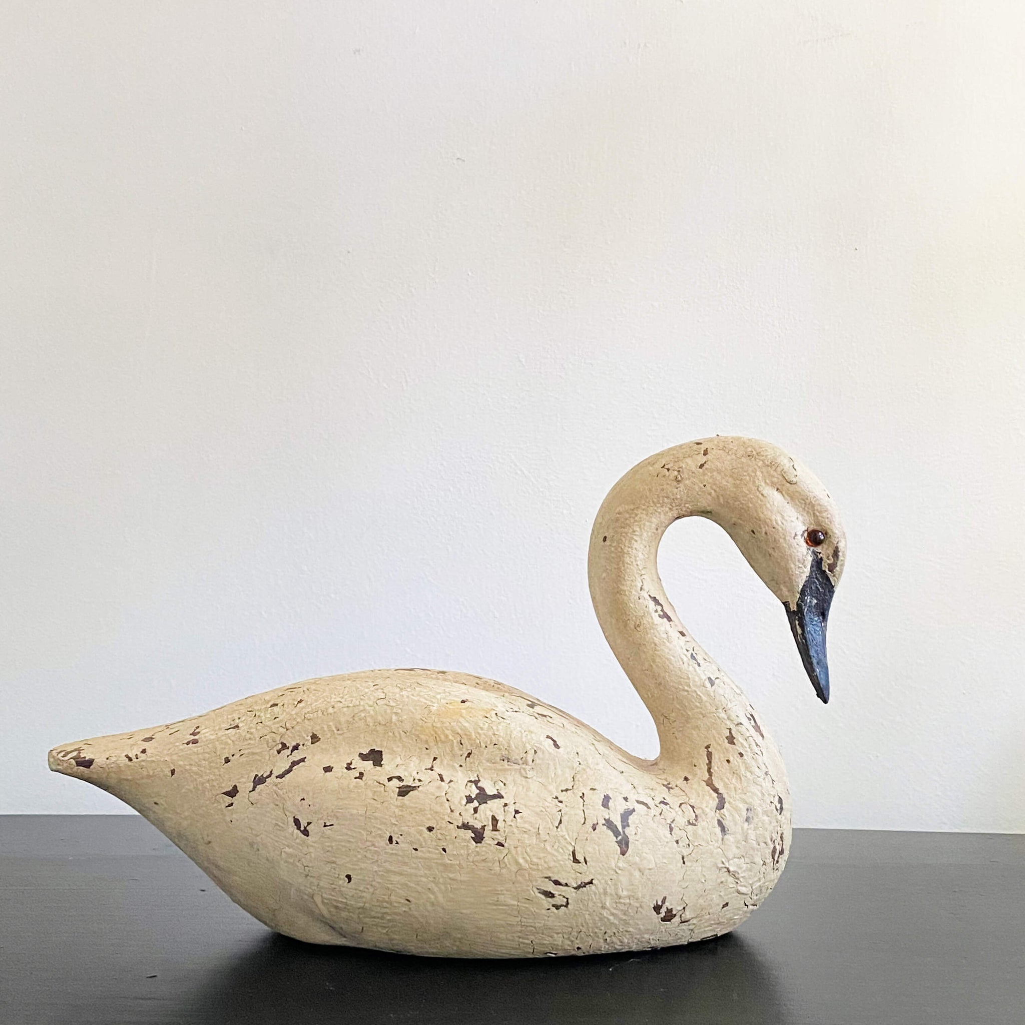 Vintage Handcarved Decorative Decoy Swan by Jack Cox - Signed by