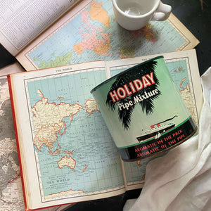 Vintage 1940s Holiday Pipe Mixture Tin - 16 oz Size