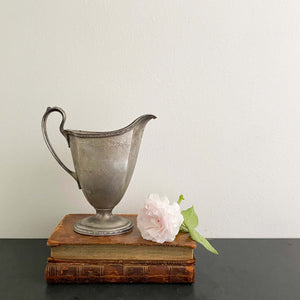Antique Homan Plate Creamer with Monogram - Louisiana Pattern circa 1900s-1920s