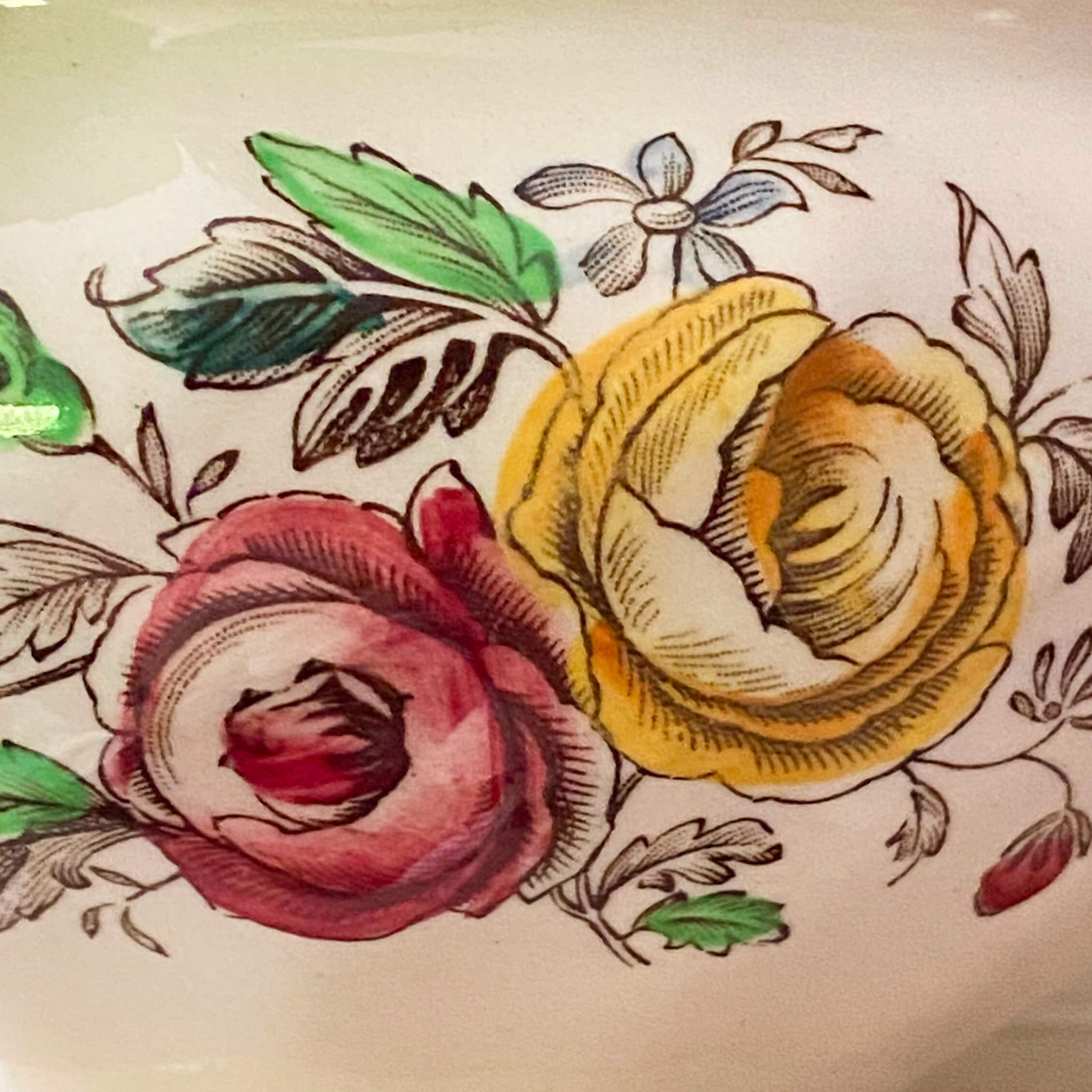 Vintage Johnson Bros Sheraton Open Sugar Bowl