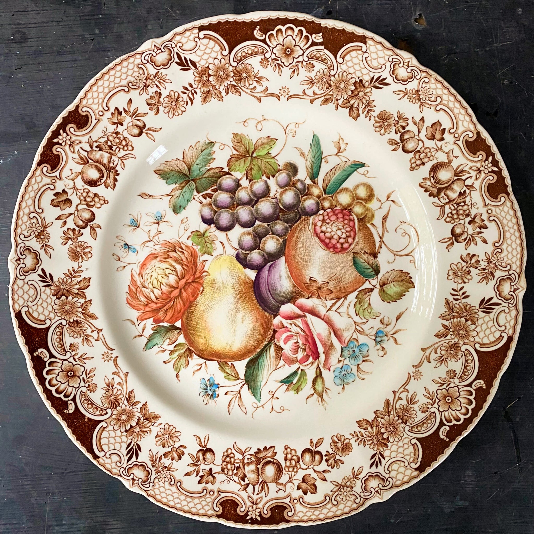 Vintage Johnson Bros Harvest Windsor Ware Dinner Plates - Set of Four circa 1960-1965