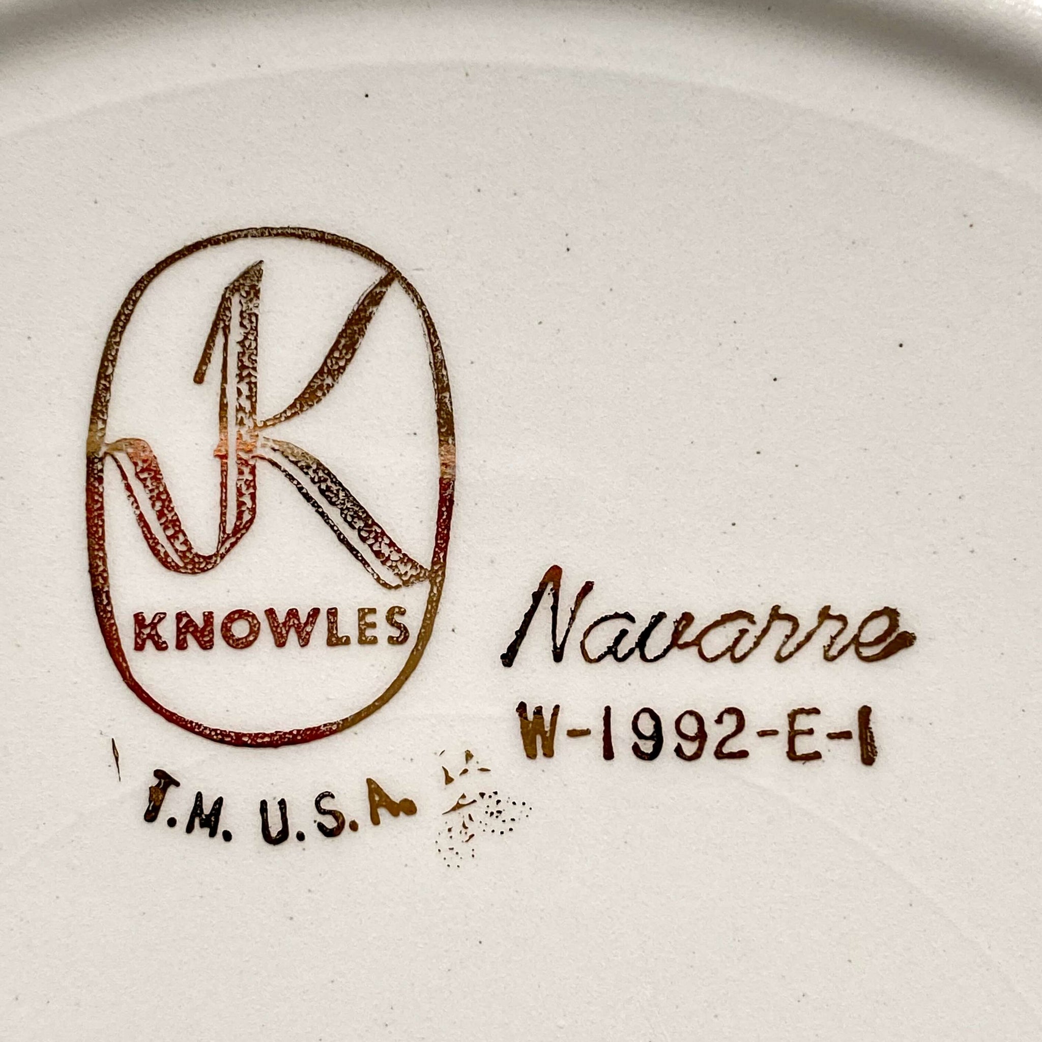 Vintage Edwin Knowles Navarre Pattern Luncheon Plates Set of Six circa ...