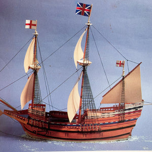 Vintage Dover Cut & Assemble Mayflower Paper Ship Replica circa 1988