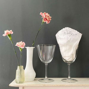 Vintage Midcentury German Crystal Water Goblet Stemware - Navarre Pattern by Sussmuth circa 1950s -1960s