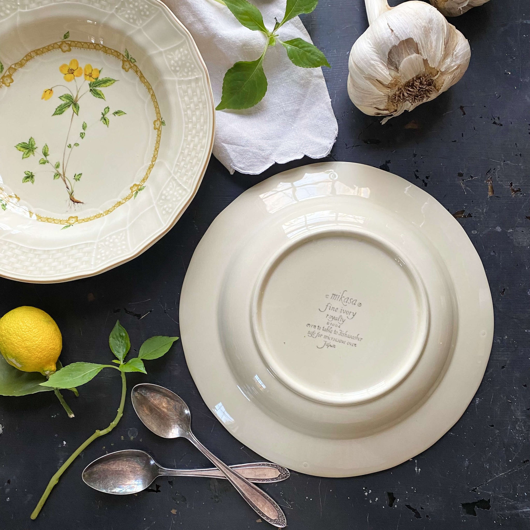 Vintage 1970s Mikasa Fine Ivory Royalty Soup Bowls Set of Two