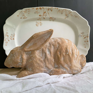 Large Vintage Papier Mache Rabbits by Palecek - Set of Two
