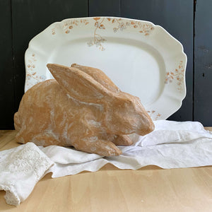 Large Vintage Papier Mache Rabbits by Palecek - Set of Two