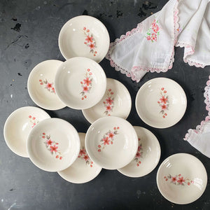 Vintage Midcentury Pink Apple Blossom Berry Bowls - 11 Available Sold Individually