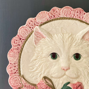 Vintage Ceramic Cat Canape Plate Wall Decor by Fitz & Floyd circa 1998-2000