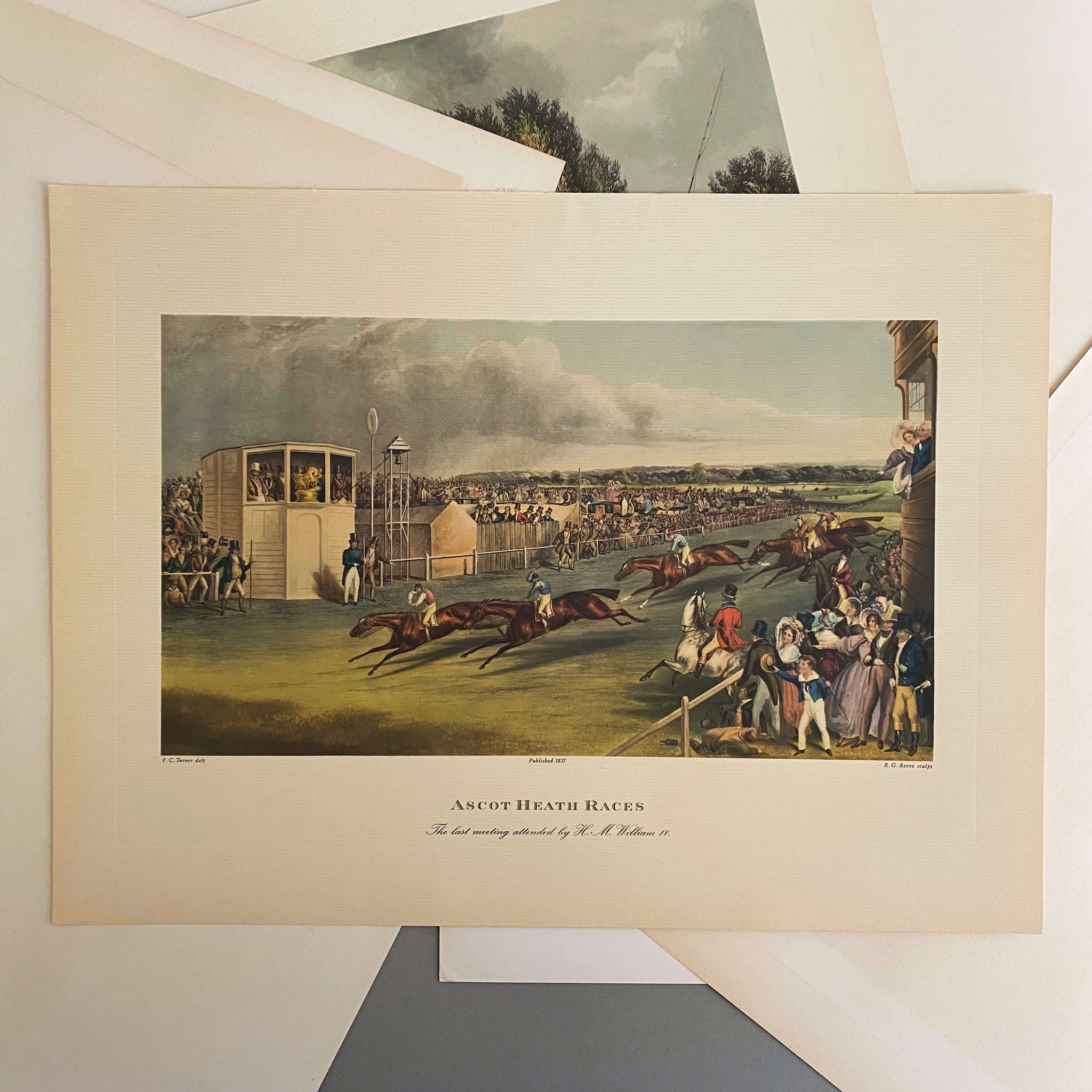 Vintage British Horse Racing Print - Ascot Heath Races by Francis Calc ...