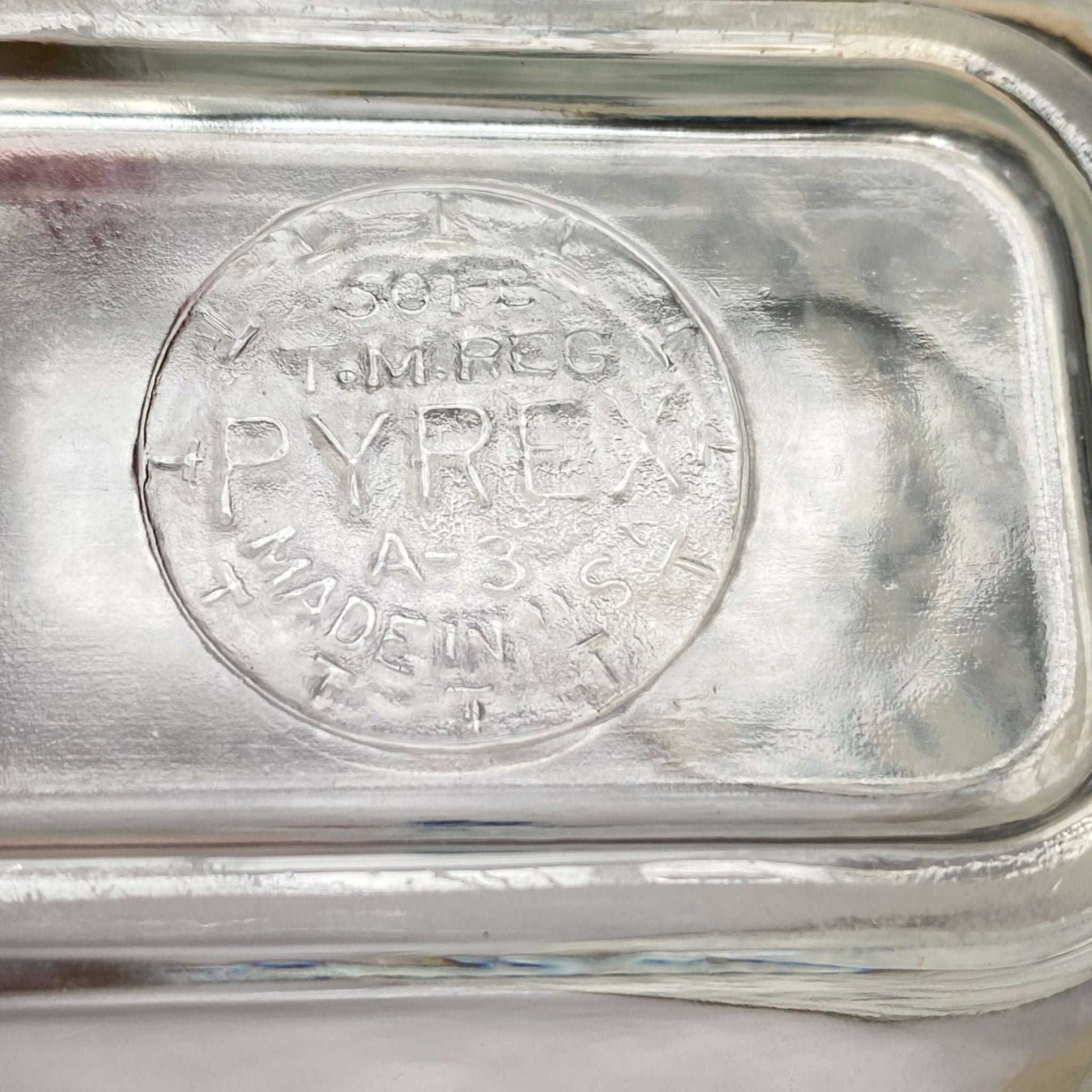 Vintage Pyrex Clear Glass Refrigerator Storage Container with Lid #501B circa 1940s-1950s