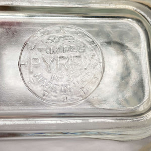Vintage Pyrex Clear Glass Refrigerator Storage Container with Lid #501B circa 1940s-1950s