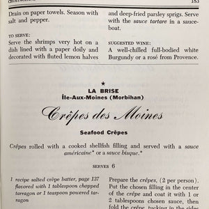 Secrets of the Great French Restaurants by Louisette Bertholle - 1974 First American Edition
