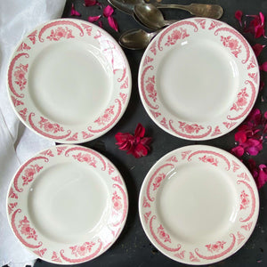 Vintage Red and White Homer Laughlin Restaurant Ware Salad Plates circa 1959-1973