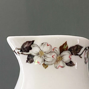 Vintage 1960s Floral Restaurant Ware Creamer -  Northern Dogwood White by Shenango circa 1966