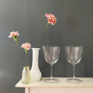 Vintage Midcentury German Crystal Water Goblet Stemware - Navarre Pattern by Sussmuth circa 1950s -1960s