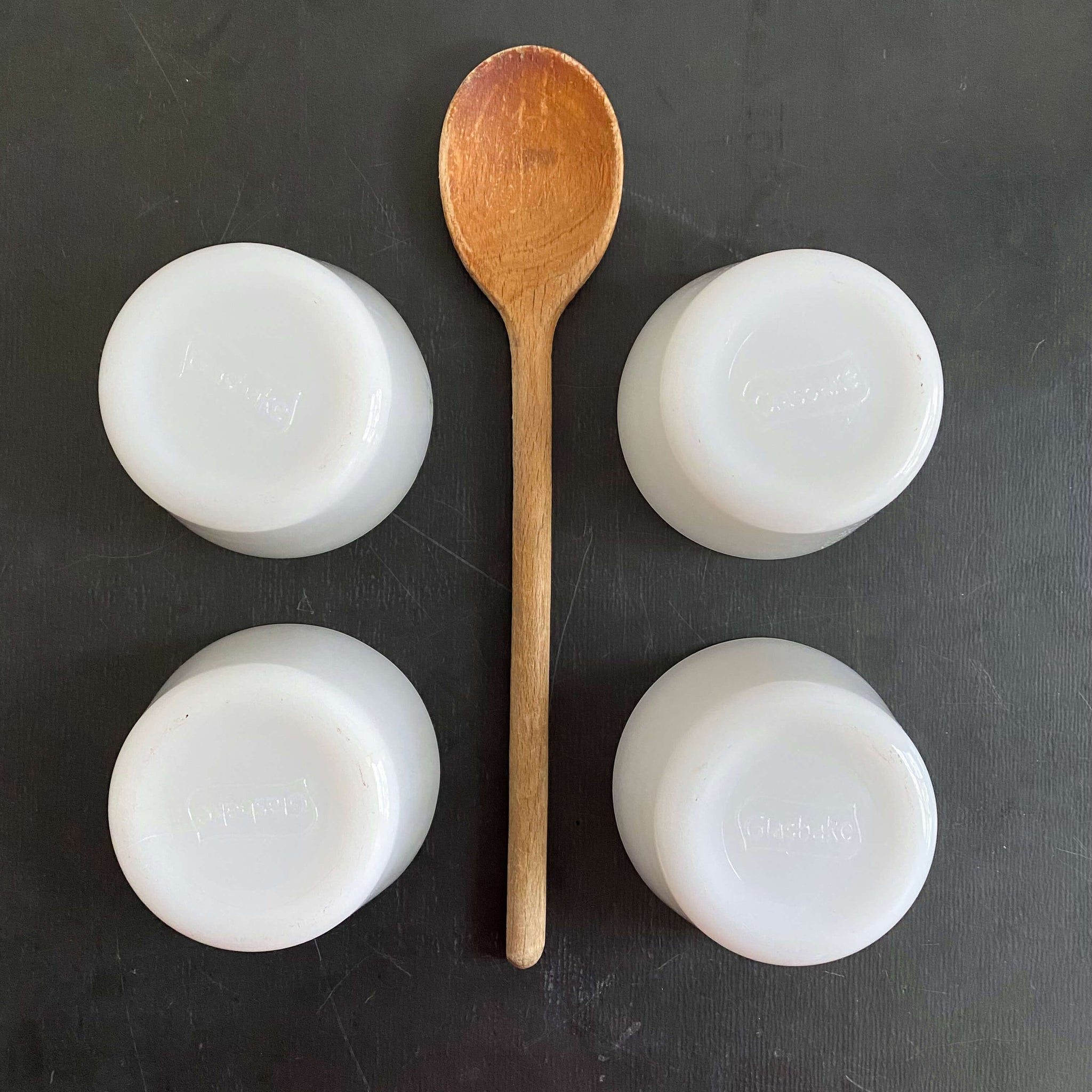 Vintage 1950s Glasbake Custard Cups - Set of Four
