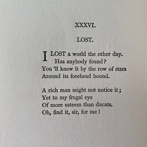 Antique Edition of Poems by Emily Dickinson circa 1915