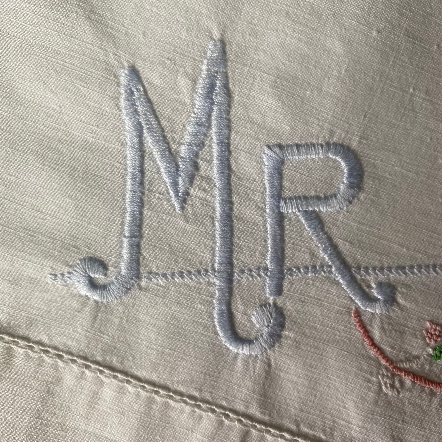 Vintage Mr & Mrs Embroidered Pillowcases - Pair of 2