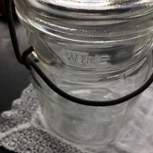 Vintage Ball Ideal Glass Canning Jar circa 1933-1962 - Pint Size Capacity - Bail Wire