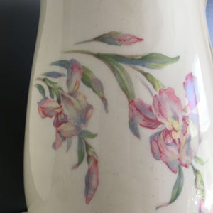 Vintage 1940s Iris Flower Pitcher - Universal Cambridge Pottery - Rare 32oz Size