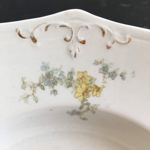 Antique W.H. Grindley Soup Bowls - Set of Five - Handpainted Semi Porcelain circa 1897