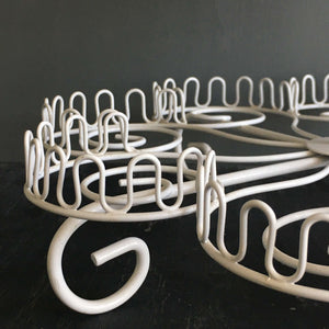 Vintage Wire Cupcake Rack - Three Tier Display Rack - Sturdy White Metal Wire