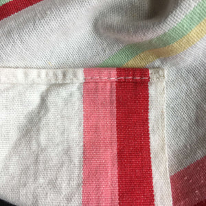 Vintage 1950's Striped Cotton Kitchen Towel by Cannon - Multicolor Stripes - Reserved for Alfredo