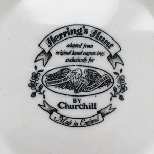 Vintage Herring's Hunt Dinner Plate - Full Cry Fox Hunt Scene Equestrian Decor