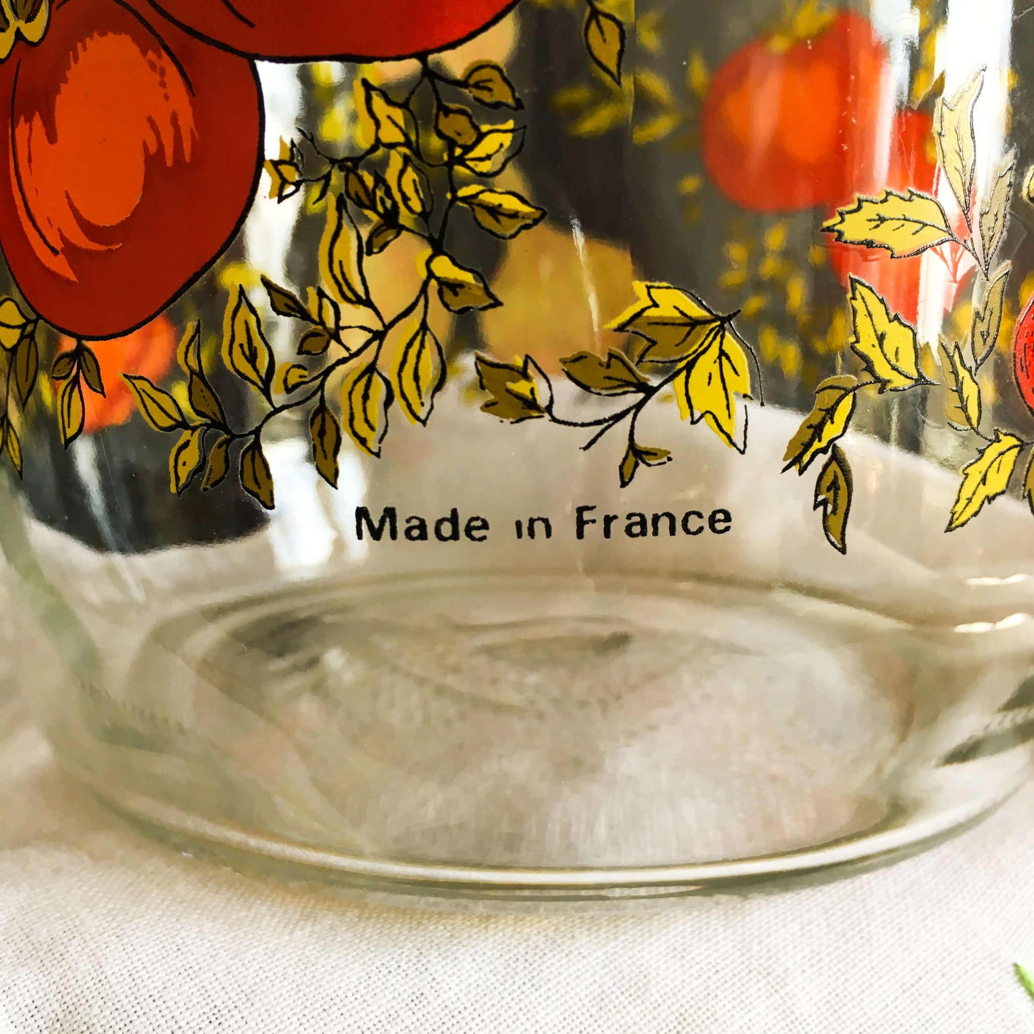 Vintage Arc France SPICE OF LIFE Mushroom GLASS Hinged Lid 1L Canister Jar