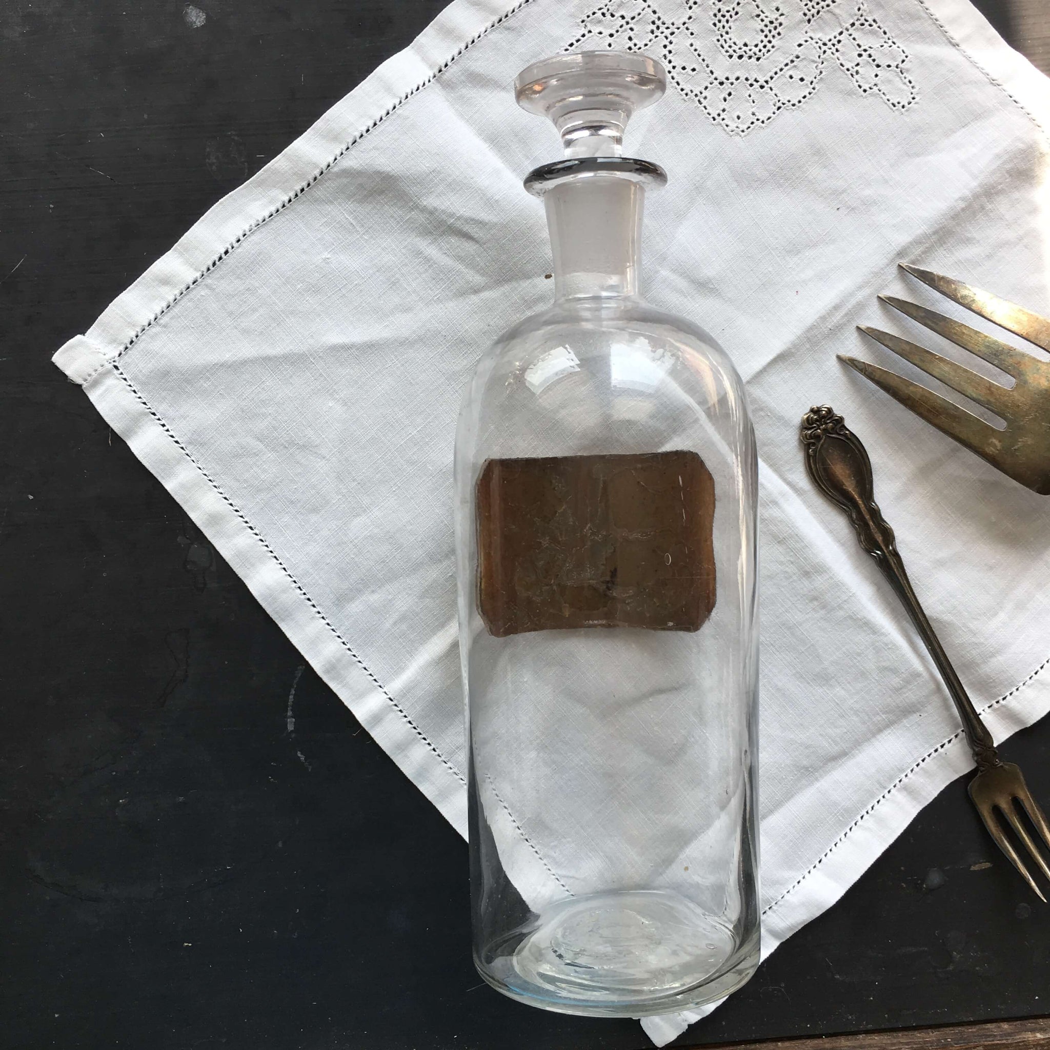 Antique 19th Century Apothecary Bottle - FE. Eupatori - Botanical Herbal Remedy - Aster Flower Family