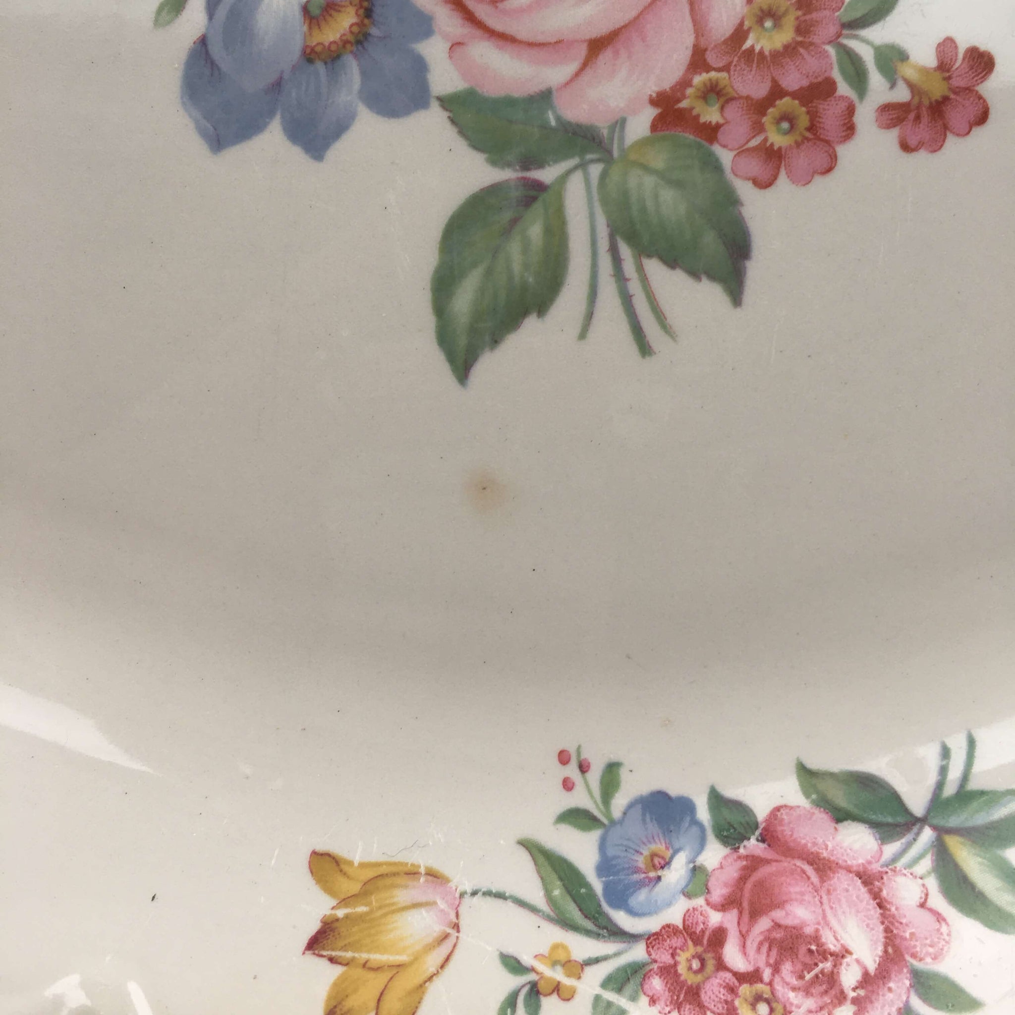 Rare Vintage 1940s Floral Platter - Scio Ohio Pottery Co - Hazel Pattern