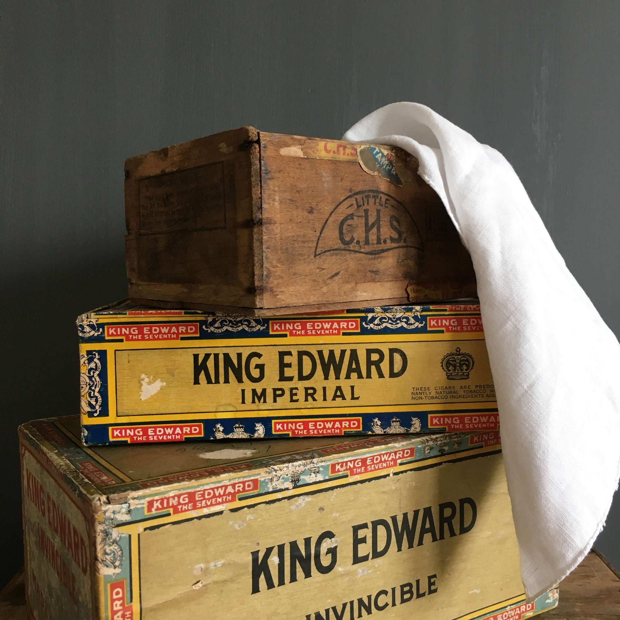 Vintage 1930s Cigar Box - King Edward the Seventh Imperial Cigars Cardboard Box