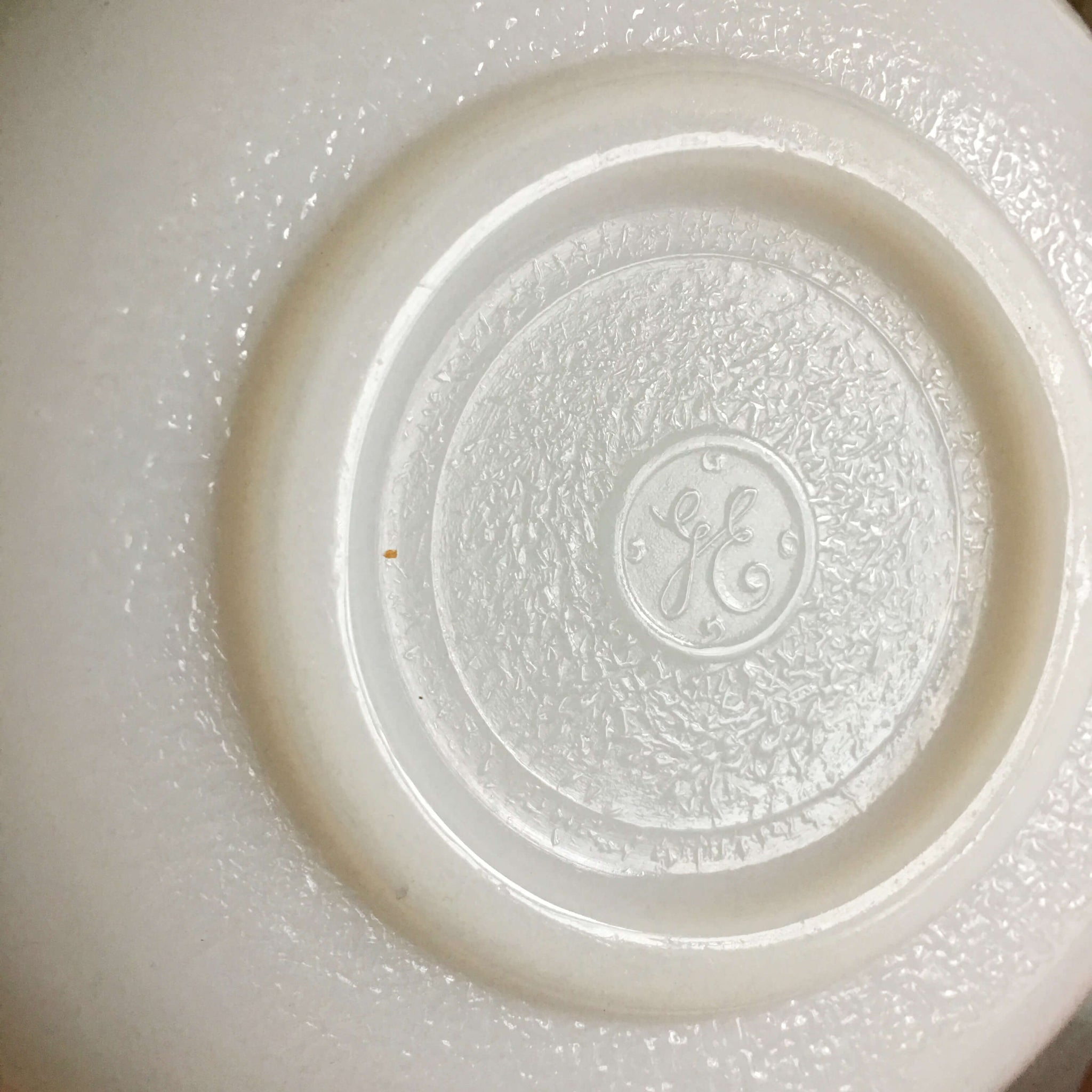 Vintage 1940s Milk Glass Mixing Bowl Made by General Electric - Beehive Style