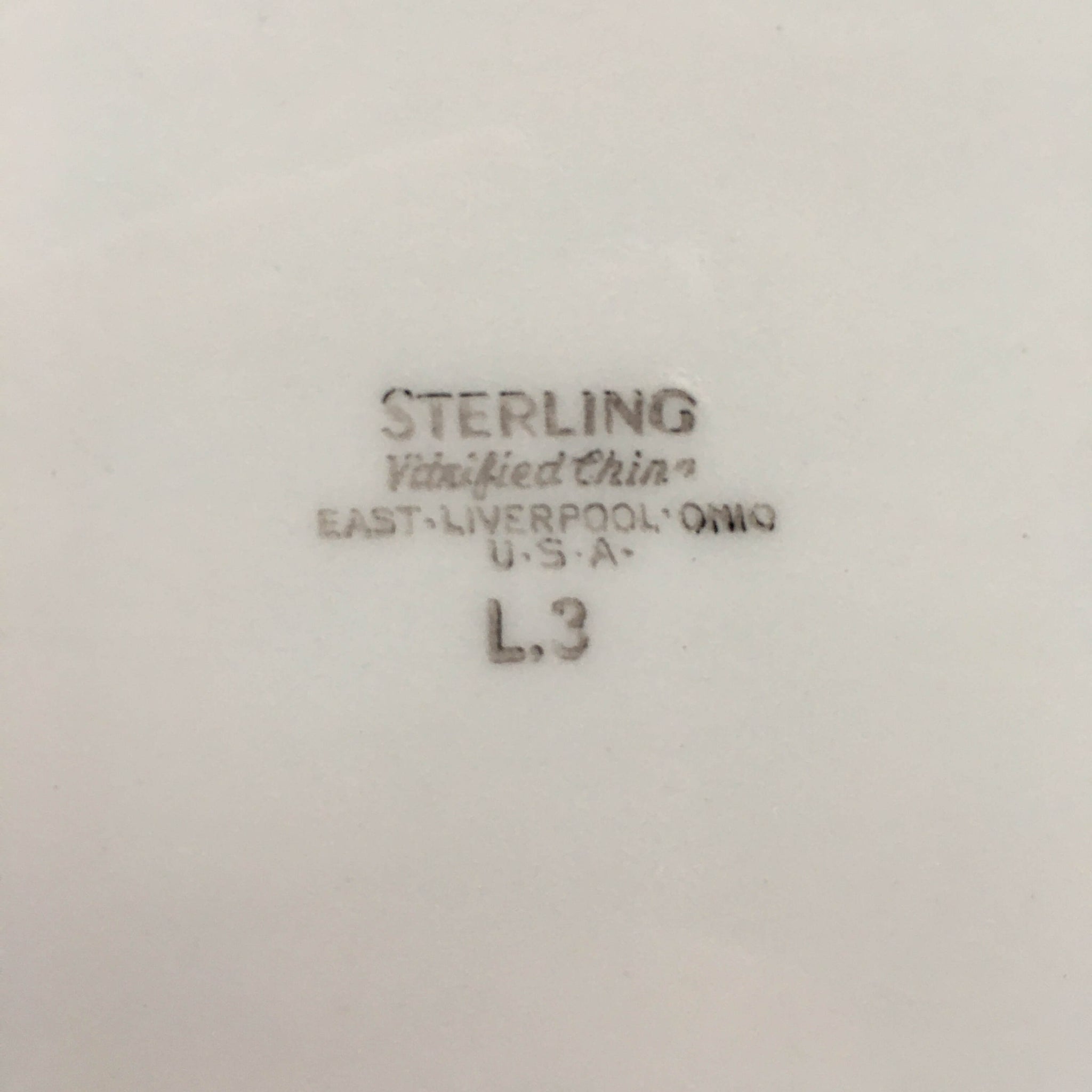 Vintage Sterling China Restaurantware White Platter - L3 Vitrified China Hotelware circa 1975