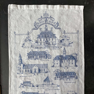Williamsburg Tea Towel with Historic Houses