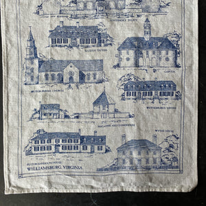 Williamsburg Tea Towel with Historic Houses