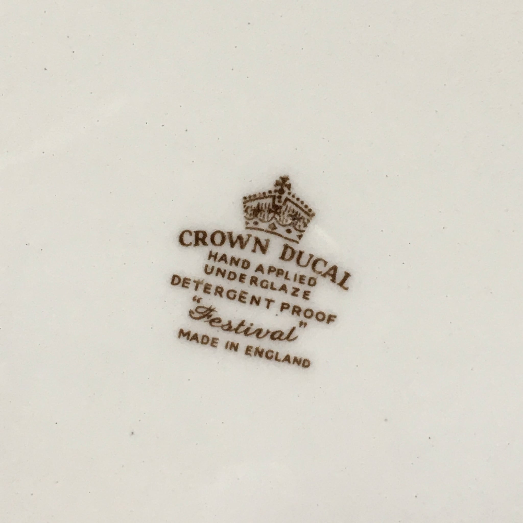 Vintage 1950s Crown Ducal Festival Pattern Plates - Set of 6 - Made in England