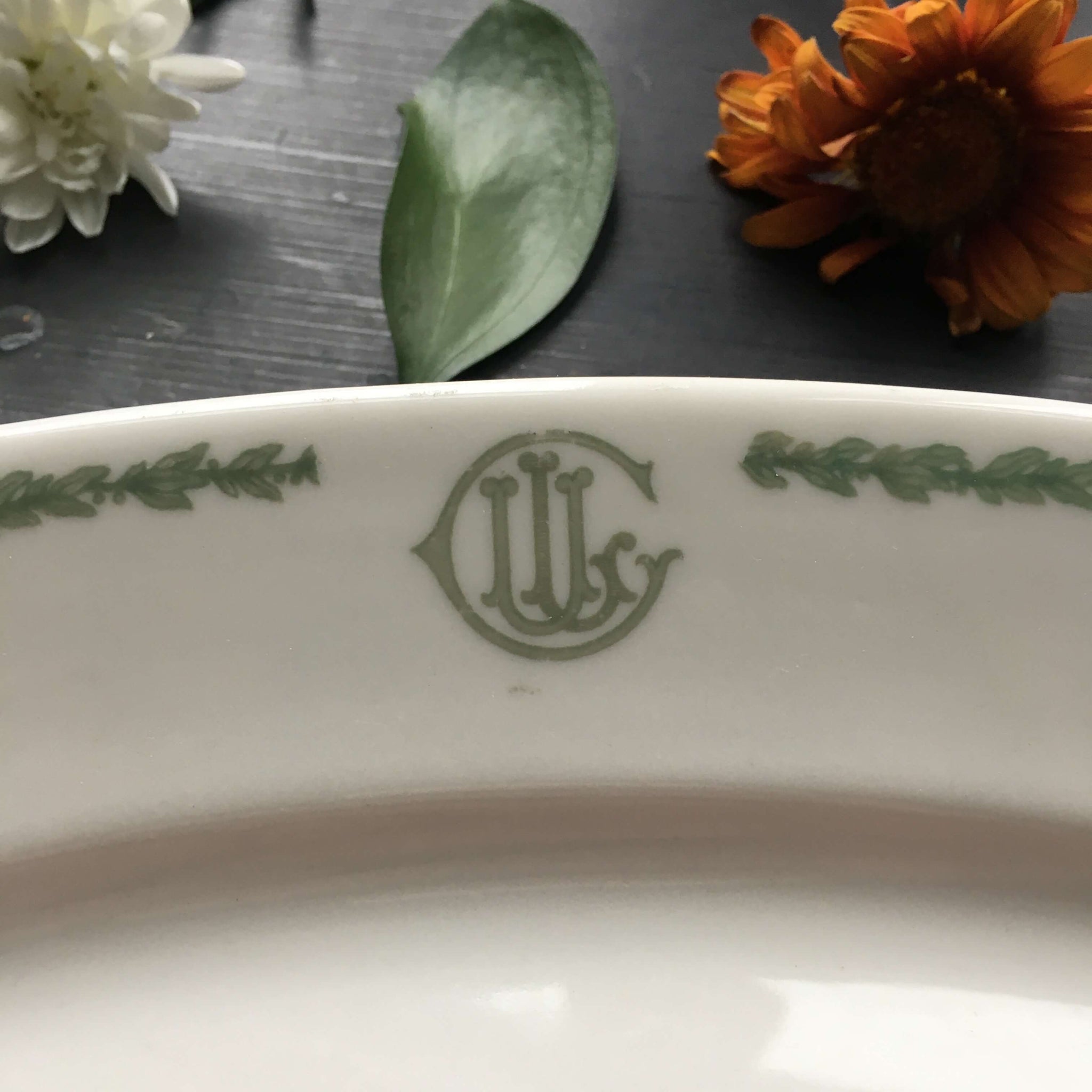 Vintage Union League Club Platter Made by Lamberton China - Furnished By Albert Pick & Company